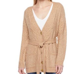St. John’s Bay Camel Heather Cardigan